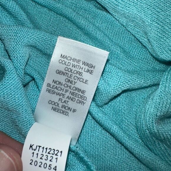 J. Jill Wearever Collection Womens L Bright Blue Open Front Stretch Cardigan - Picture 10 of 11